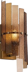 Lampă de perete de design bronz închis cu sticlă chihlimbar - Versailles