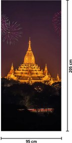 Fototapet pentru ușă - Artificii în Asia (95x205cm)