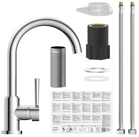 Schütte 79116 - Baterie pentru chiuvetă CORNWALL, crom lucios