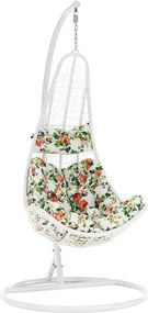 Balansoar gradina KALEA 2 NEW, alb/multicolor, metal/stofa clasica, 10