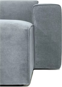 Modul pentru canapea gri cu tapițerie din catifea reiată (cu colț pe partea dreaptă) Sting – Scandic