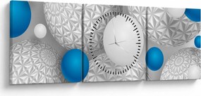 Tablou cu motiv 3D (cu ceas) (90x30 cm)