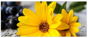 Tablou cu flori galbene (120x50 cm)