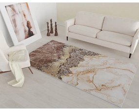 Covor maro coniac/crem lavabil 80x50 cm - Vitaus