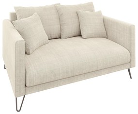 Canapea crem cu tapițerie din chenille 140 cm Freya – Ropez