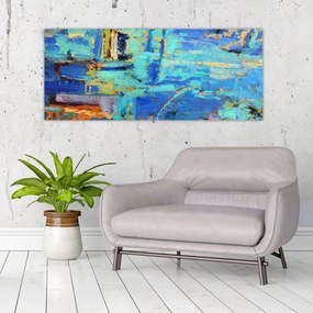 Tablou - pictură abstractă în ulei (120x50 cm)