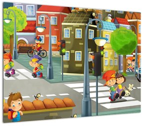 Tablou - Orășelul copiilor (70x50 cm)