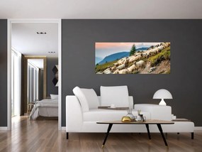 Tablou - O turmă de oi (120x50 cm)