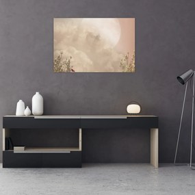 Tablou - Luna plină roz (90x60 cm)