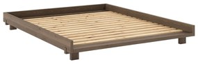 Pat matrimonial maro din lemn de pin cu somieră 160x200 cm Social – Karup Design
