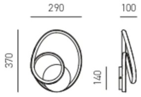 Aplică LED dimabilă DIVA 20W/230V antracit Gea Luce DIVA A TITANIO