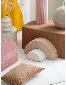 Teren de joacă din spumă maro 3 buc. din catifea reiată înălțime 37 cm 75x49 cm Rainbow Montessori – Wigiwama