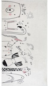 Covor pentru copii fildeș lavabil 80x120 cm Animal Kingdom – Vitaus