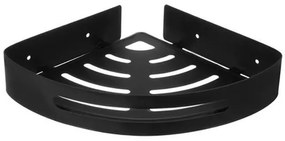 Raft de colt pentru baie/bucatarie, inox, negru, 20x29x4.5 cm, Ruhhy