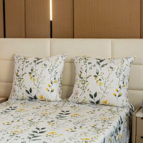Lenjerie de pat din microfibra CITRUS GARDEN albă Dimensiune lenjerie de pat: 2 buc 70 x 90 cm | 200 x 220 cm