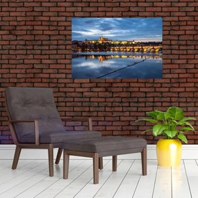 Tablou cu palatul din Praga și podul lui Carol (90x60 cm)