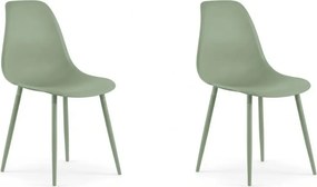 Set de 2 scaune din plastic OSAKA, verde deschis