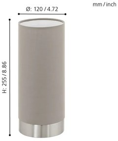 Lampă dimabilă de masă Eglo 95122 PASTERI 1xE27/40W/230V
