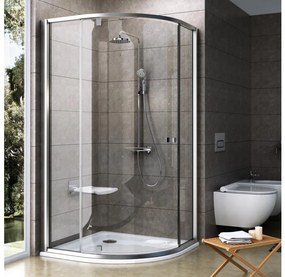Ravak 37677U00Z1 - Cabină de duș PIVOT, cu trei elemente, în formă de sfert de cerc, 90x90 cm, satinat