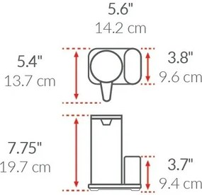 Simplehuman Dozator fără atingere cu suport pentruburete 414 ml, oțel inoxidabil lucios