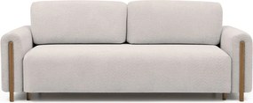 Canapea bej extensibilă/cu spațiu de depozitare cu tapițerie din țesătură bouclé 244 cm Arcadova – ELTAP