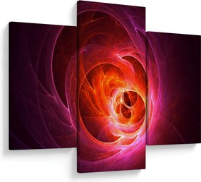 Tabloul modern cu abstracțiune roz (90x60 cm)