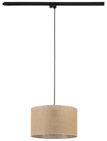 Lustră pe cablu pentru sistem de șină TRACER 1xE27/15W/230V d. 38 cm negru/maro