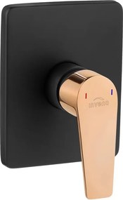 Baterie dus incastrata Invena Midnight 1 functie negru - rose gold