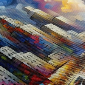 Tablou panoramă urbană abstractă