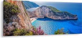 Tablou - Plaja Navagio, Grecia (120x50 cm)