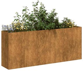 vidaXL Jardinieră Rusty 200x40x80 cm Oțel pentru intemperii