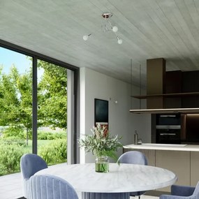 Lustră pe tijă Sollux SL.1440 LOOP 3xE27/15W/230V crom