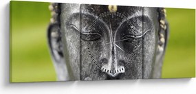 Tablou - Statuia lui Buddha II. (cu ceas) (90x30 cm)