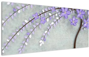 Tablou - ploaie violetă (120x50 cm)