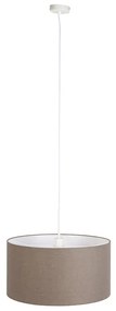 Lampă suspendată albă cu nuanță maro 50 cm - Combi 1