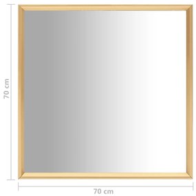 Oglinda, auriu, 70x70 cm 1, Auriu, 70 x 70 cm
