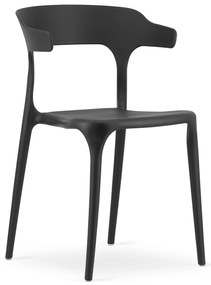 Scaun plastic negru ULME