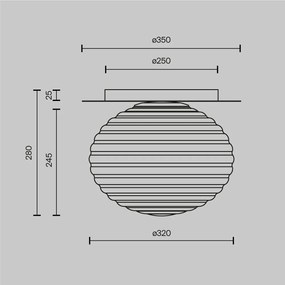 Plafoniera design modern decorativ Reels 1L auriu/alb
