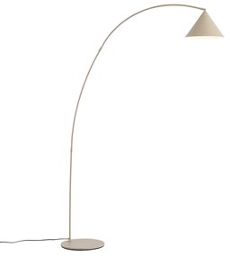 Lampă de podea retro bej cu interior alb - Triangolo