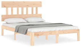 3193596 vidaXL Cadru de pat cu tăblie, 140x200 cm, lemn masiv