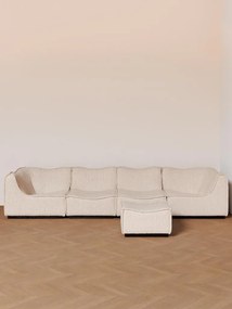 Taburet bej, din material textil, Sofa Garry