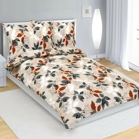 Lenjerie de pat Bellatex Frunze de toamnă creponată, 140 x 220 cm, 70 x 90 cm, 140 x 220 cm, 70 x 90 cm