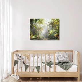 Tablou pe sticlă - Pădure tropicală (70x50 cm)