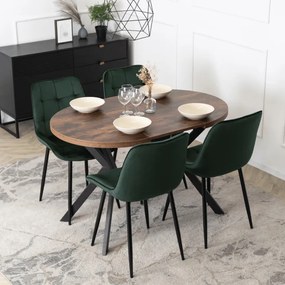JAKS Masa rotundă extensibilă 80 - 160 cm stejar rustic Dorian
