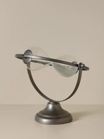 Clepsidră decorativă din fier și sticlă, H45,5 cm, "Orbit"