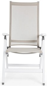 Scaun cu spatar reglabil, alb, 59x71x113 cm, Cruise Bizzotto