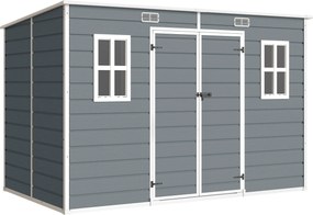 Outsunny Căsuță de Grădină pentru Depozitare Unelte 4.96m² Gri | Aosom Romania