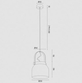 Pendul design modern LOGAN negru