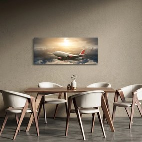Tablou - Avion în nori (120x50 cm)