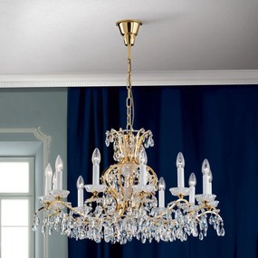 Candelabru de lux cristal Scholer Hirohito 12L 24K gold plated